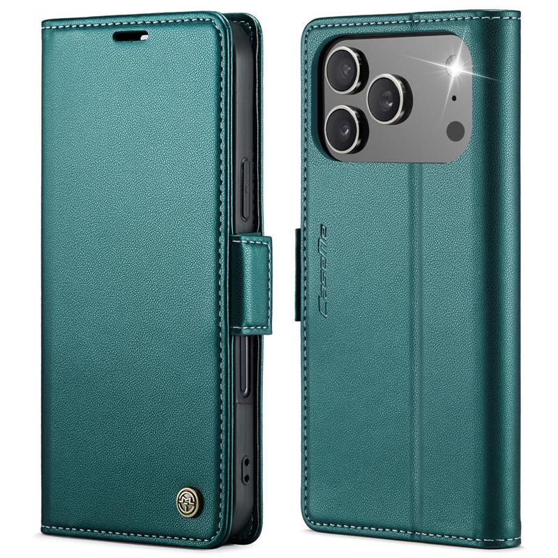 

CaseMe Flip Leather Phone Case for iPhone 17 Pro Max Air 16E 16 Plus 15 14 13 12 11 X XS XR 8 7 SE 2022 Wallet Card Holder Pocket Magnetic Full Cover iPhone 17 Pro Max зелёный