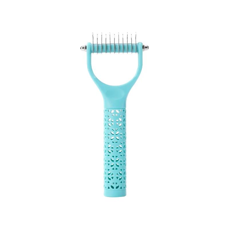 Pet Hair Removal Comb Cat Dog Brush Pet Hair Grooming Tool Hair Shedding Combs Pet Fur Trimming Dematting Deshedding Brush