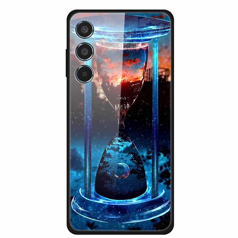 Tempered Glass Case For Samsung S25 Plus Case S 25 Plus Hard Back Cover For Samsung Galaxy A16 M55 A55 Phone Case Soft Bumper