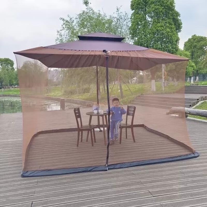 Outdoor Patio Umbrella Mosquito & Sunshade Netting