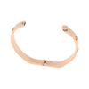 TORY BURCH Miller Stud Inlay Adjustable Opening Stainless Steel Bracelet Women's Rose 78420-654-Rose Gold L