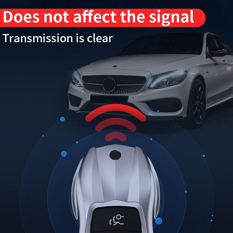 Apply To Mercedes-benz Key Case Car Metal Protection Cover E300L C260L GLC A200 C200 GLA GLB GLS Modified Decorative Accessories