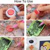 1/6ks Macaron Diamantové malování Lepicí Hliněná Úložná Krabička Vrtací Bláto Výšivka Křížový Steh Úložný Kontejner DIY Nástroje pro Nail Art