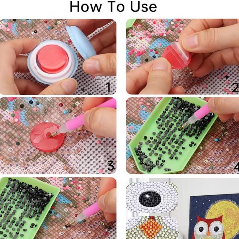 1/6ks Macaron Diamantové malování Lepicí Hliněná Úložná Krabička Vrtací Bláto Výšivka Křížový Steh Úložný Kontejner DIY Nástroje pro Nail Art