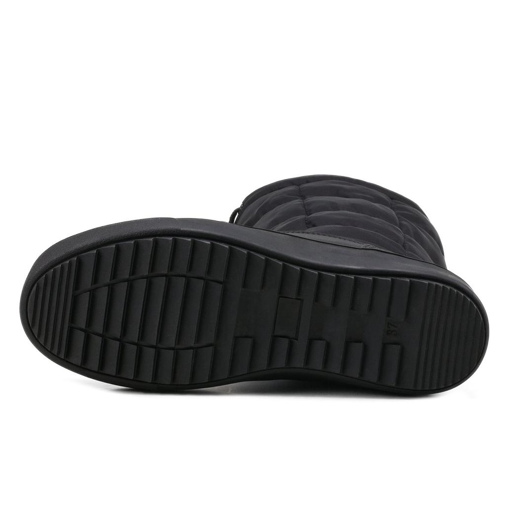 Shenji Schnee Lang Kaltes Wetter und Größe Damenstiefel, Stiefel, Slipperstiefel, Schwarz, 24,5cm