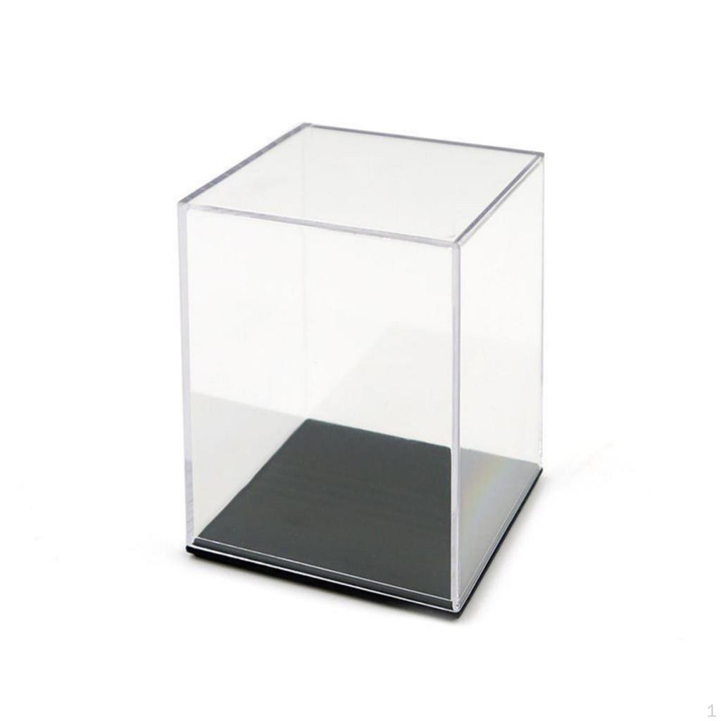 Shielded Display Box with Dust Cover Desktop Clear Acrylic Case