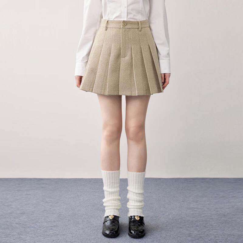 Ledin Sweet Academy Style A-line Pleated JK Mini Skirt S/155