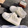Women's White Shoes with Skirt New Autumn Shoes Versatile Thick-Soled Big Toe Skate Shoes for Women