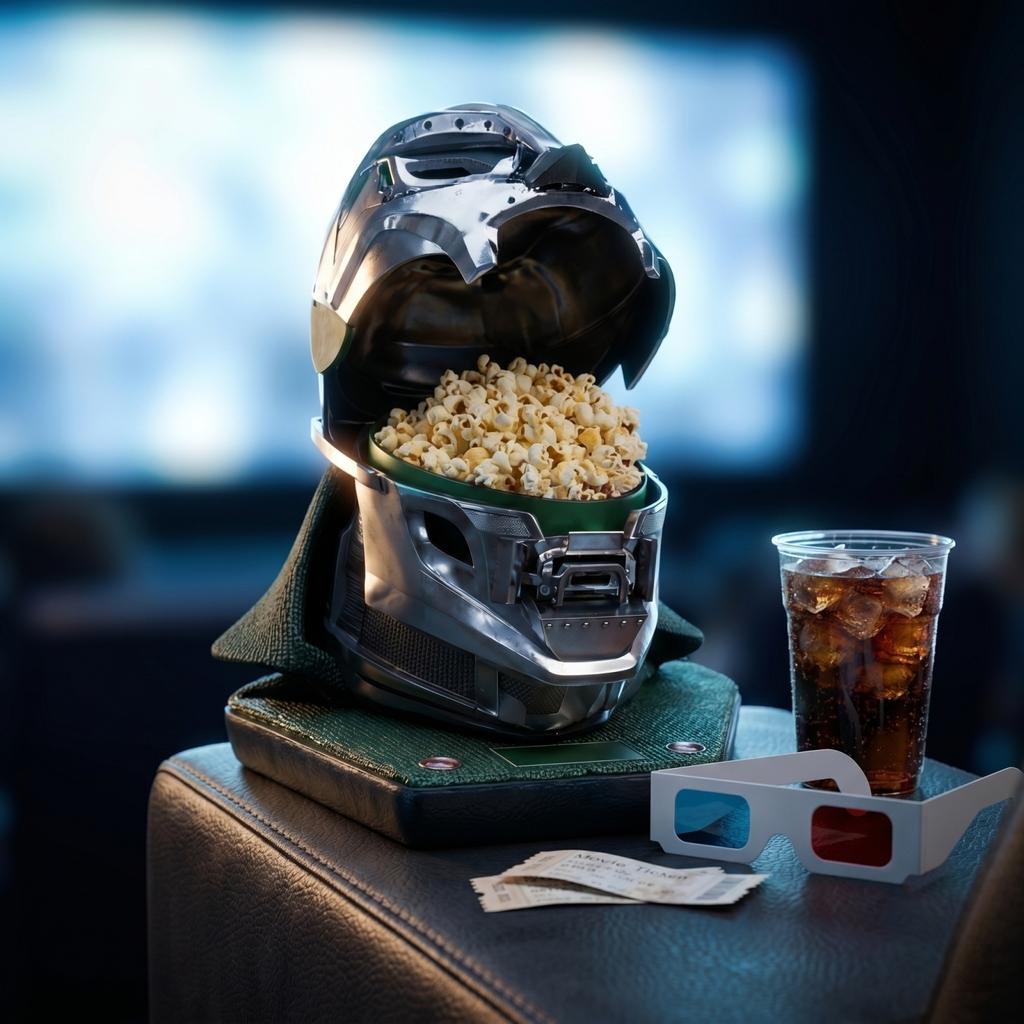 Dekoracyjny Pojemnik na Popcorn z Unikalnym Designem Postaci z Kapturem, Odpowiedni na Wieczory Filmowe i Imprezy Tematyczne, Wytrzymały Materiał
