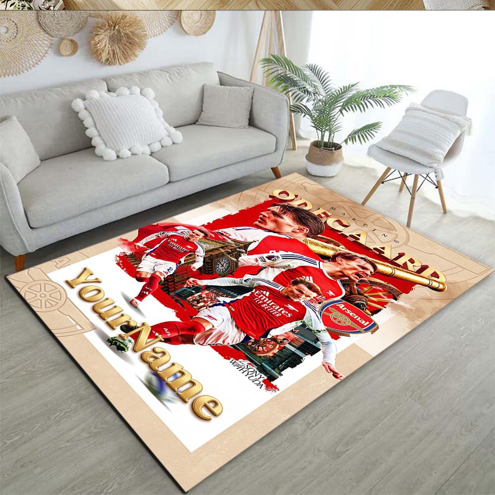 Arsenal Customize Text Carpet Suitable for Bedrooms Entryway Balcony Decorate room Anti-slip Rug Office home decor Best for Christmas