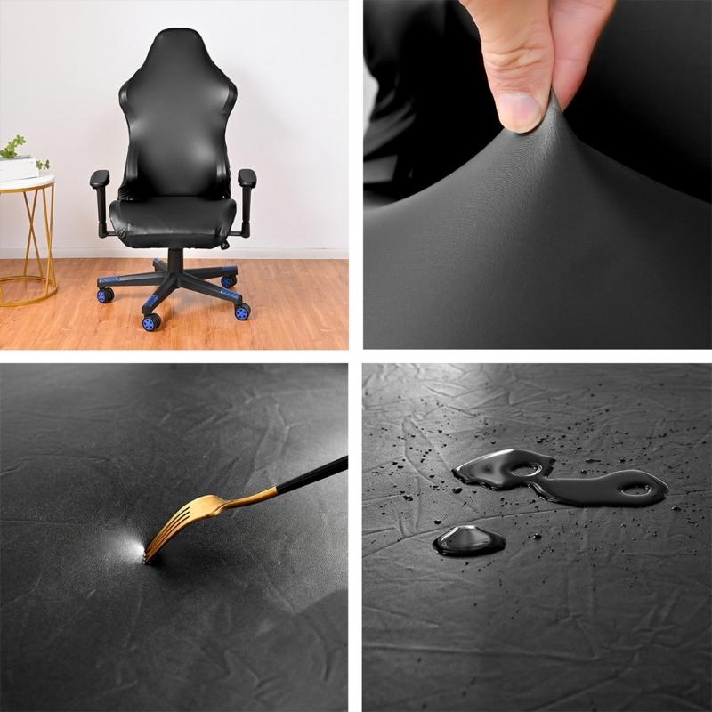 Color PU Gaming Chair Covers Stretchable Chair Slipcovers Enhances Durability and Chair Protections