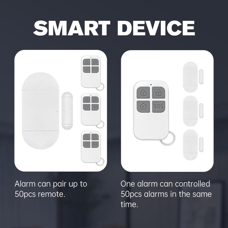 Door Window Sensor Alarm 130dB Large Volume Wireless Remote Control PIR Alert Magnetic Induction Detector Security Burglar Siren