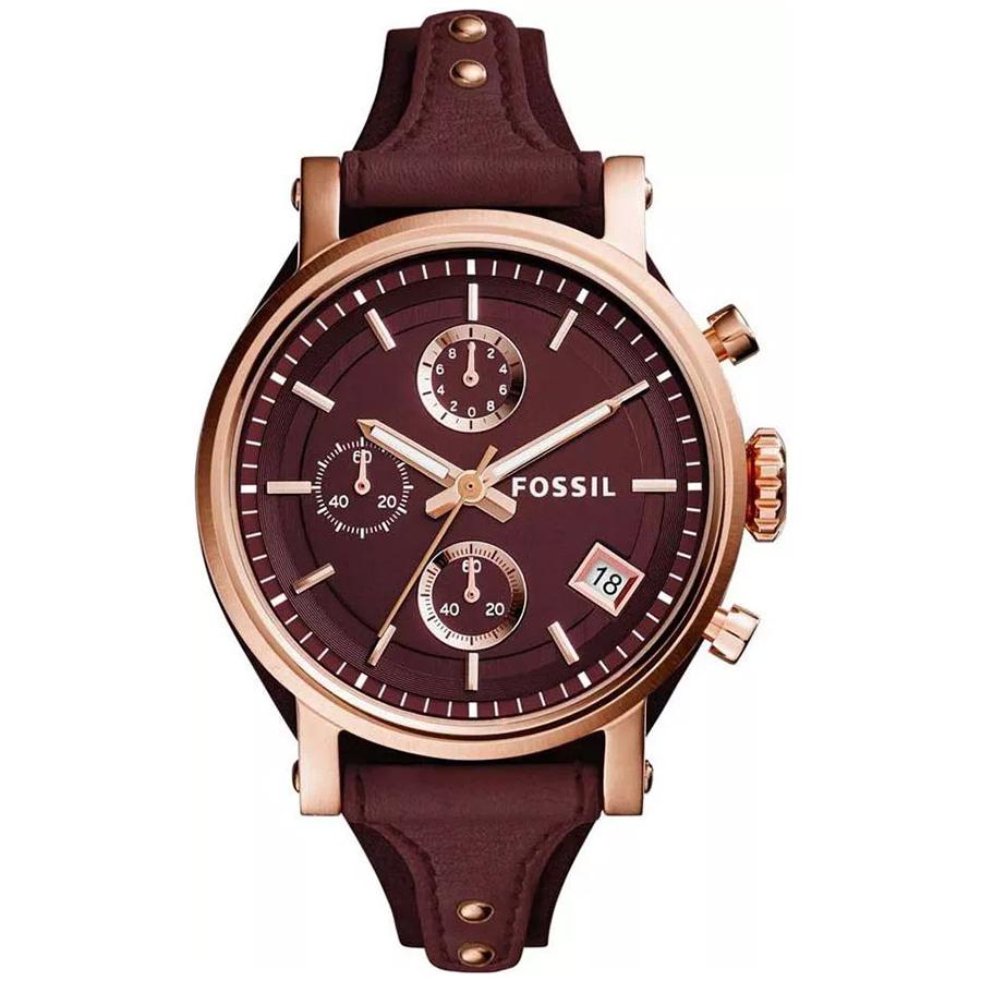 

Fossil Мужские трехстрелочные кварцевые часы с сапфировым стеклом и ремешком из натуральной кожи, с функцией секундомера и отображением календаря.ES4114 коричневый