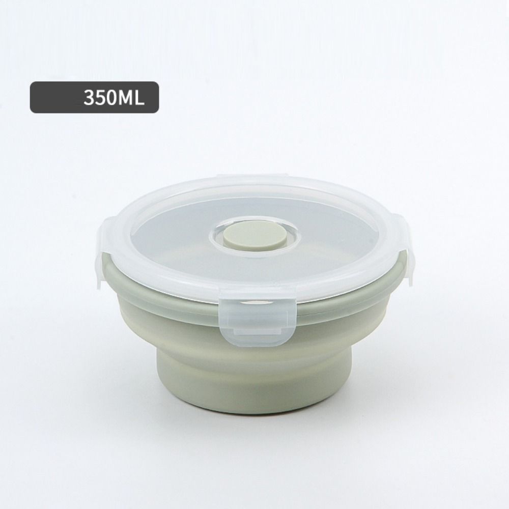 with Lids Portable Food Container Solid Colors Silicone Collapsible Bowl Outdoor