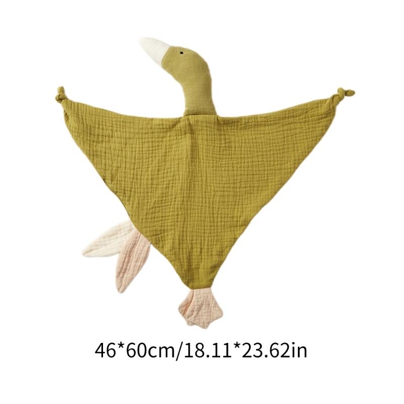 Toalla calmante para calmar Muñeco para dormir Manta de muselina de algodón Manta de seguridad Patos lindos Juguete para acurrucarse Juguete para dormir para niños