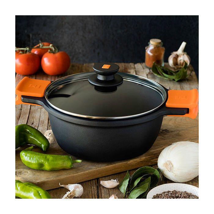 Casserole - PINTI - CM20 - Anti-adhésif - Céramique - 24 cm avec couvercle