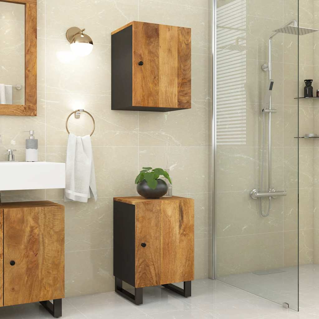Bathroom Cabinet 38x33x58 Cm Solid Mango Wood