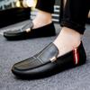 Frühling Herbst Herren Slipper PU Leder Fahrschuhe Bootsschuhe Slipper Freizeitschuhe Atmungsaktiv Weich Männliche Flats