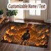 Custom Name Crystal Velvet Rug,Attack on Titan Comfortable Anti Slip Floor Mat For Room Decoration