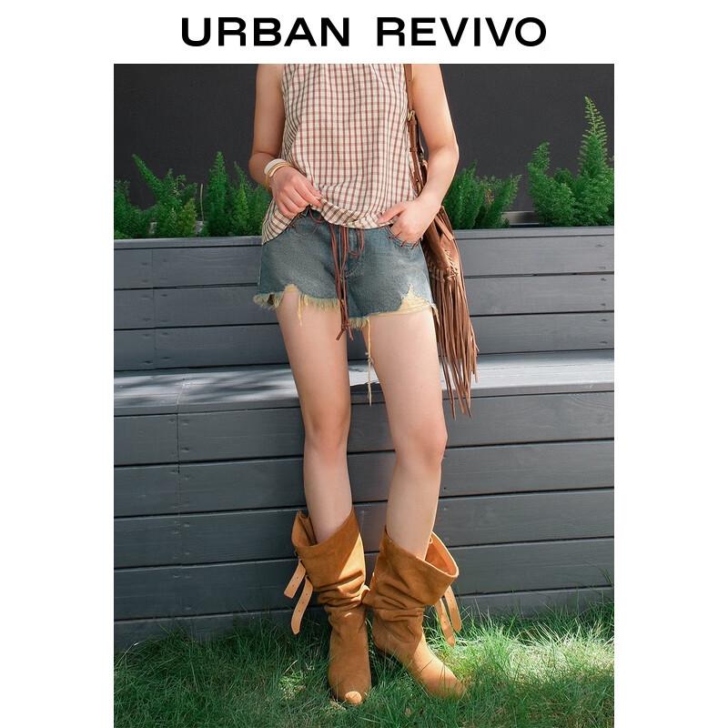 UR Women's Vintage Washed Denim Shorts