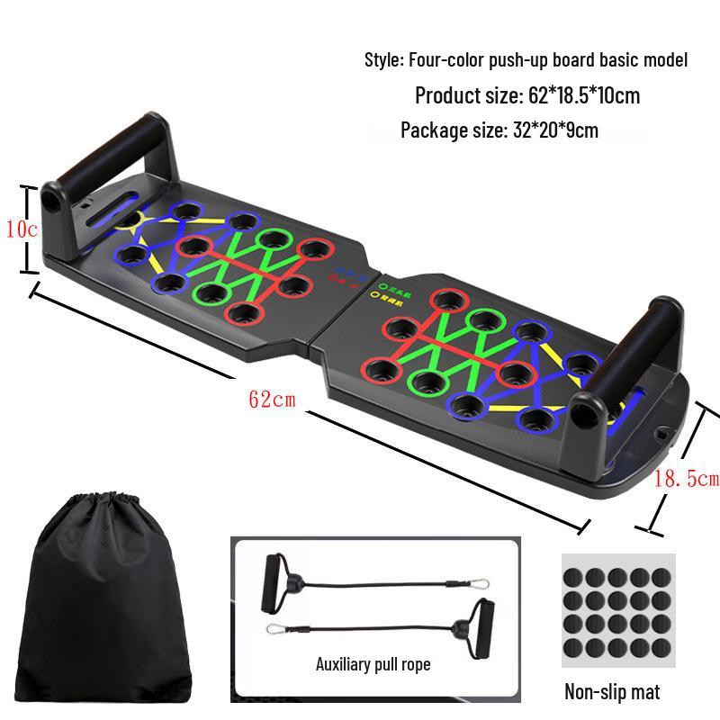 Multifunctional Chest & Muscle Training Board with Push-Up & Dips Stand