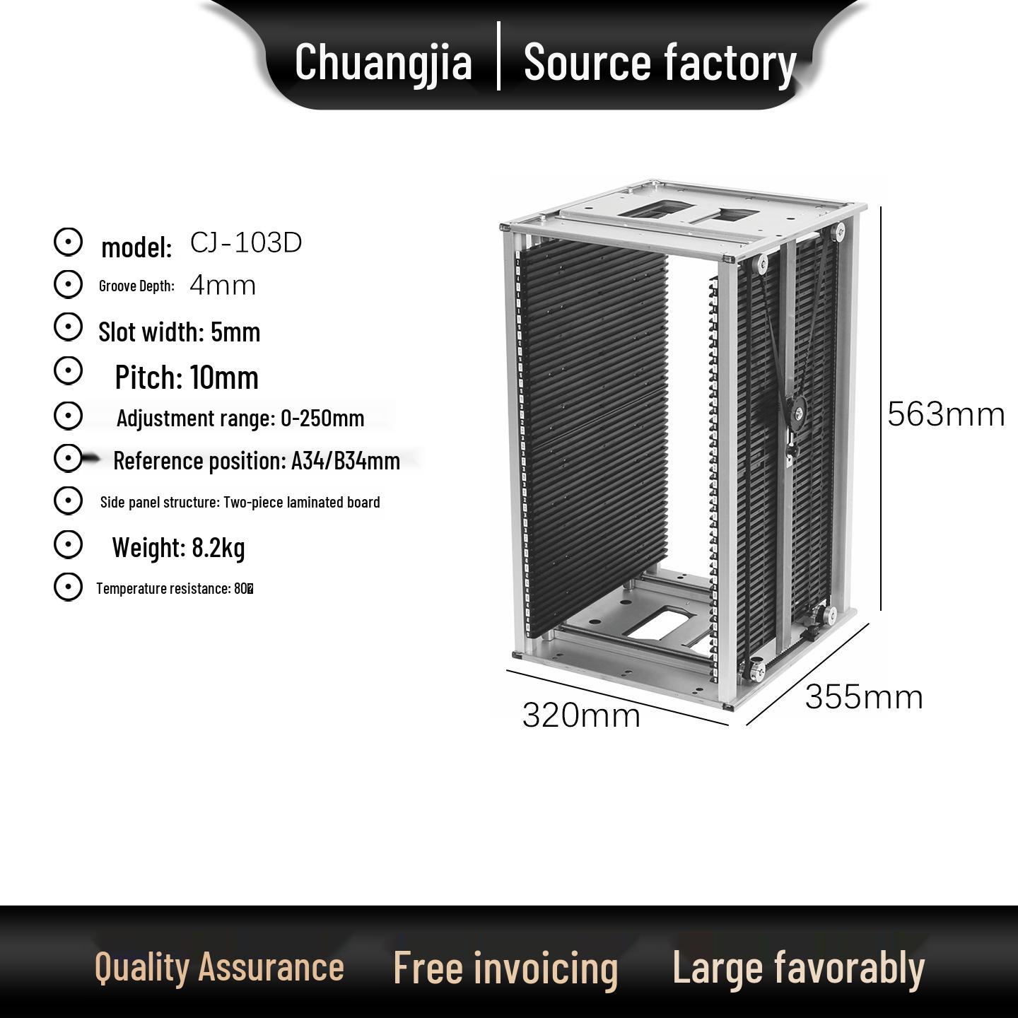 Chuangjia Anti-static SMT PCB Storage Rack with Adjustable Aluminum Alloy Turnover Basket