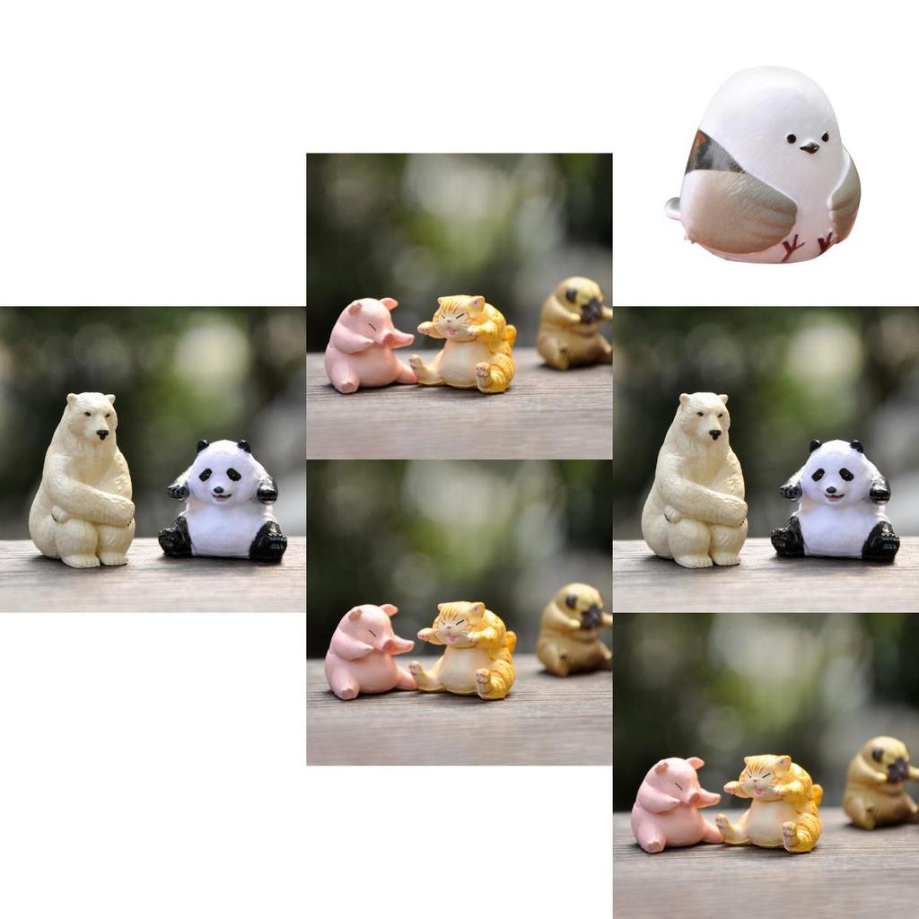 Cute Animal Pvc Miniature Figurines Blind Box With Arctic Bear Penguin Seal Cat For Desk Decor