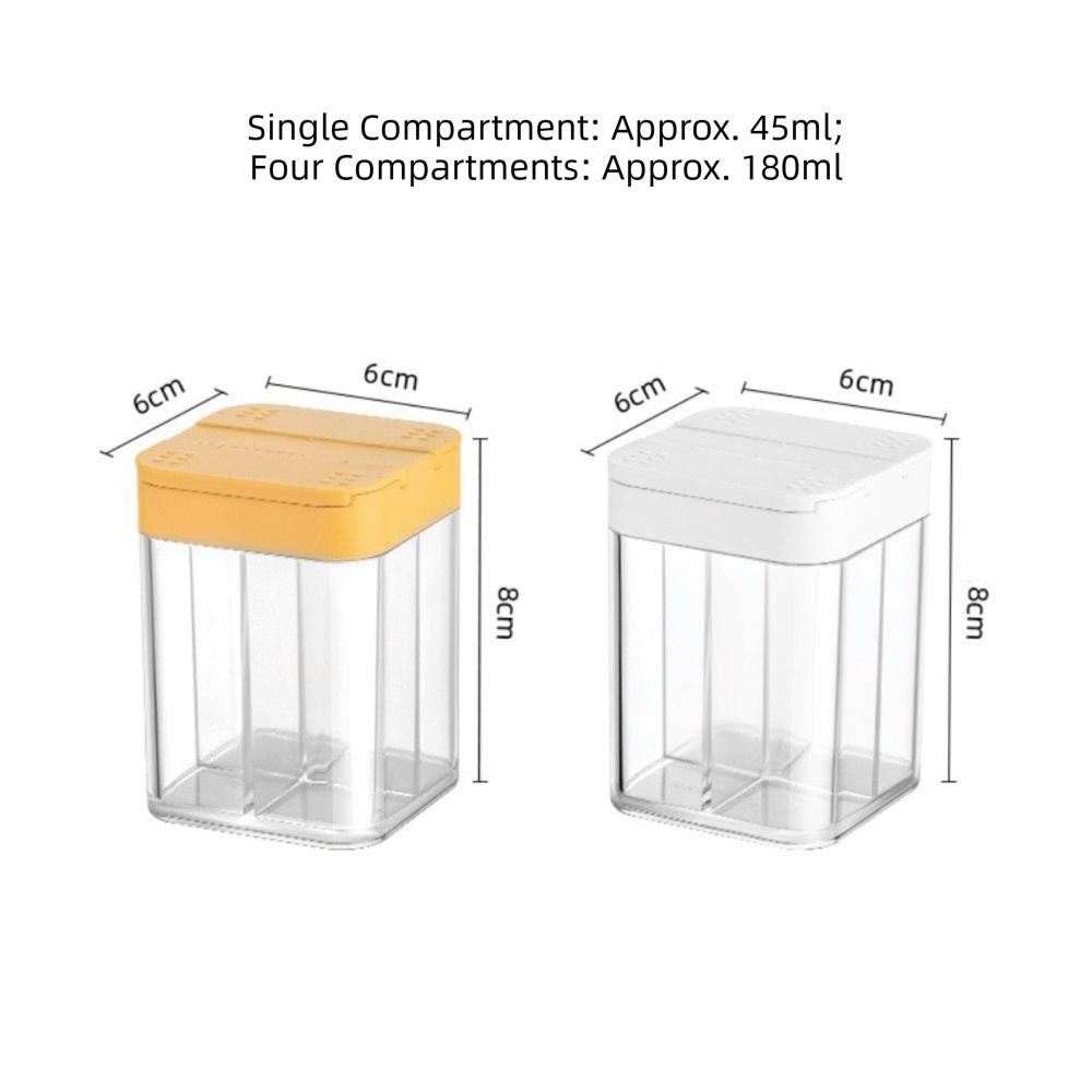 Sliding Cover Seasoning Container Adjustable Holes Salt Pepper Shaker Condiment Jar Outdoor Use