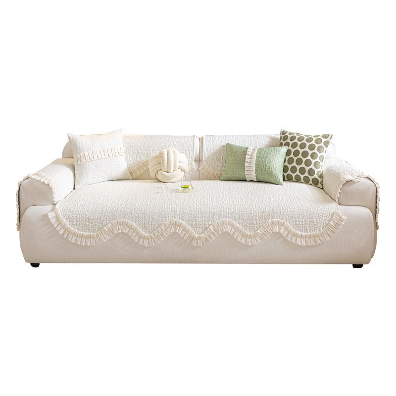 French Irregular Sofa Mat Mat 2025 New Summer Use Small Fresh and Cool Breathable Non-slip Sofa Cover Blanket