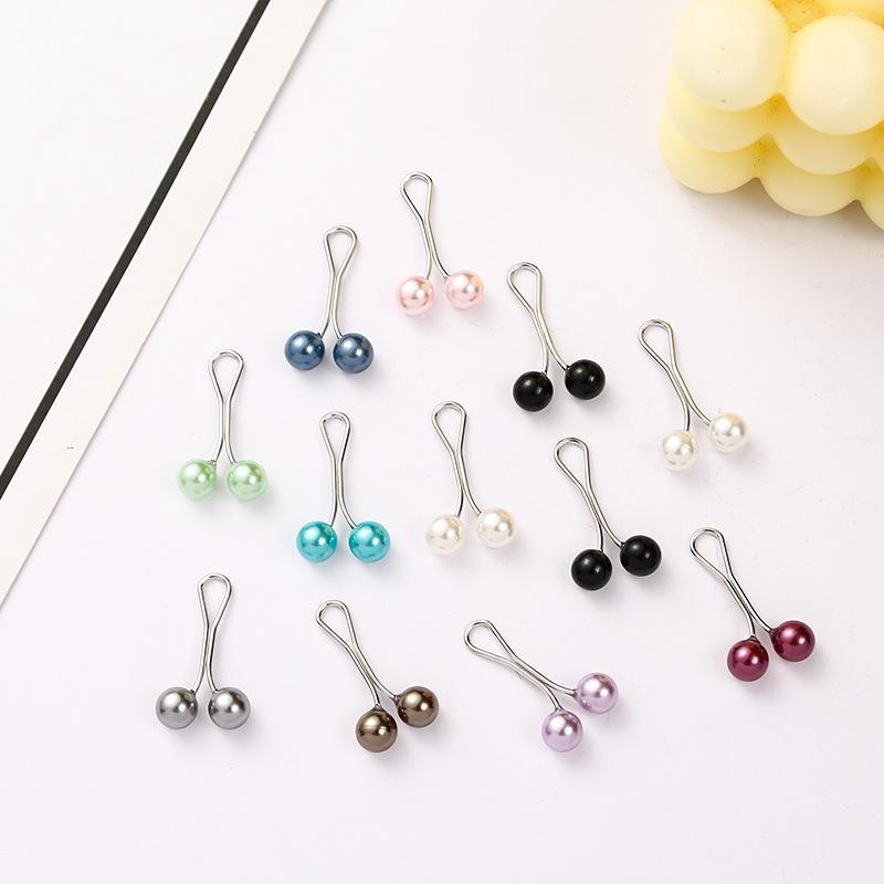 Elegant Multi-color Pearl Brooch Hijab Clip Scarf Buckle Accessory