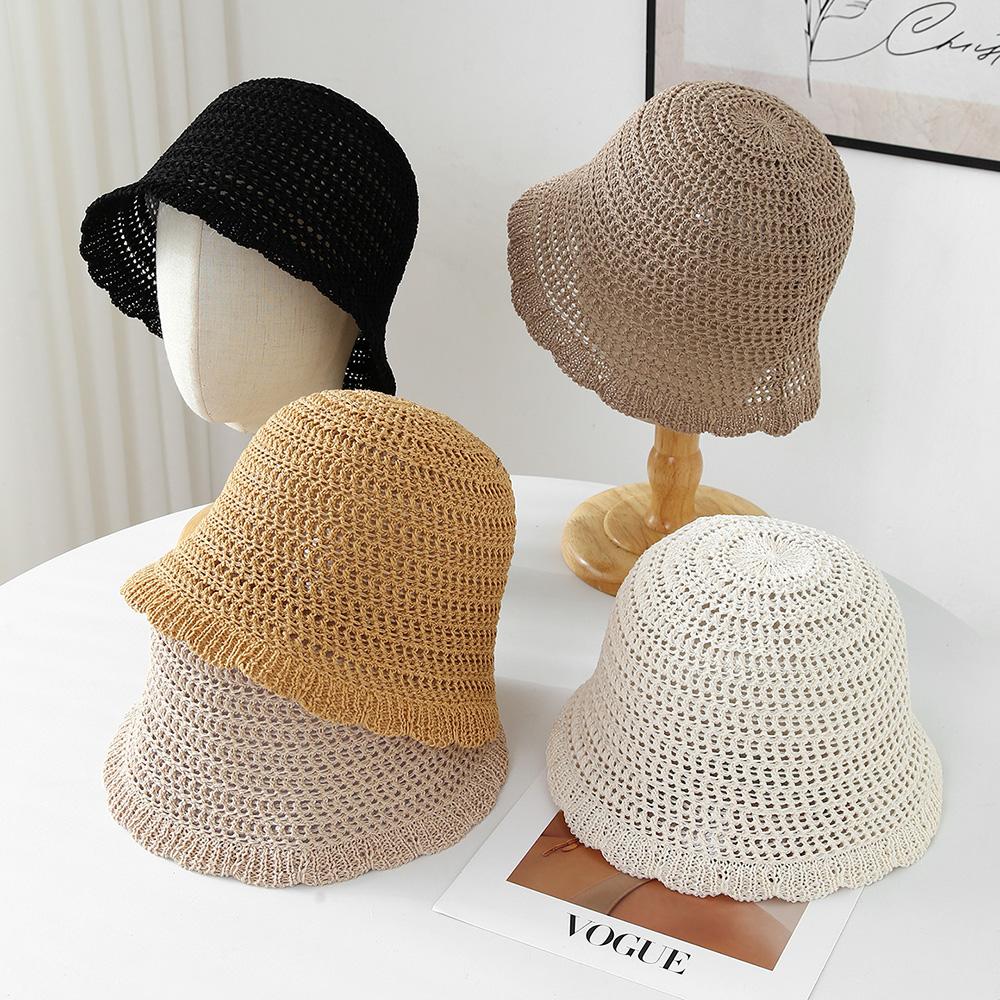 Women's Bucket Hat Spring Summer Hats For Women Short Brim Sunshade Breathable Fisherman Cap Travel Sun Hat Female New Fashion