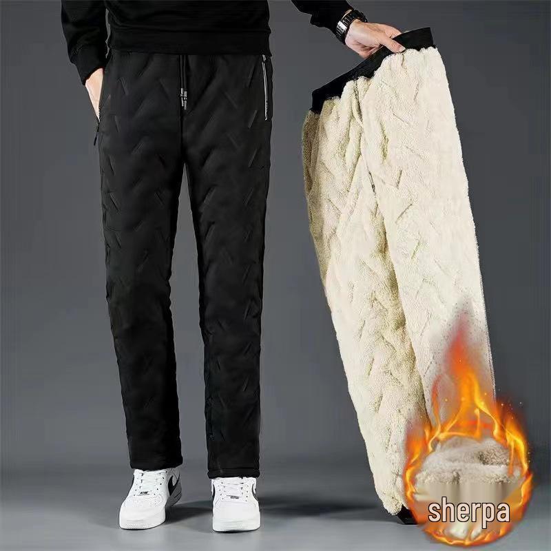 Herren Winter Lammfellhose: Warm, locker sitzend mit Samtfutter und in großen Größen erhältlich.