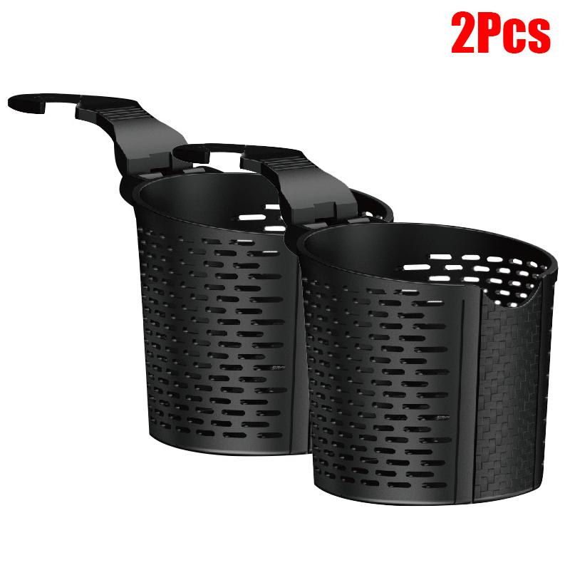 Universeller Auto-Becherhalter Sitzlehnenhaken Organizer Aufbewahrungskorb Handyhalter Auto Innenzubehör PVC Organizerbox 1/2 Stück