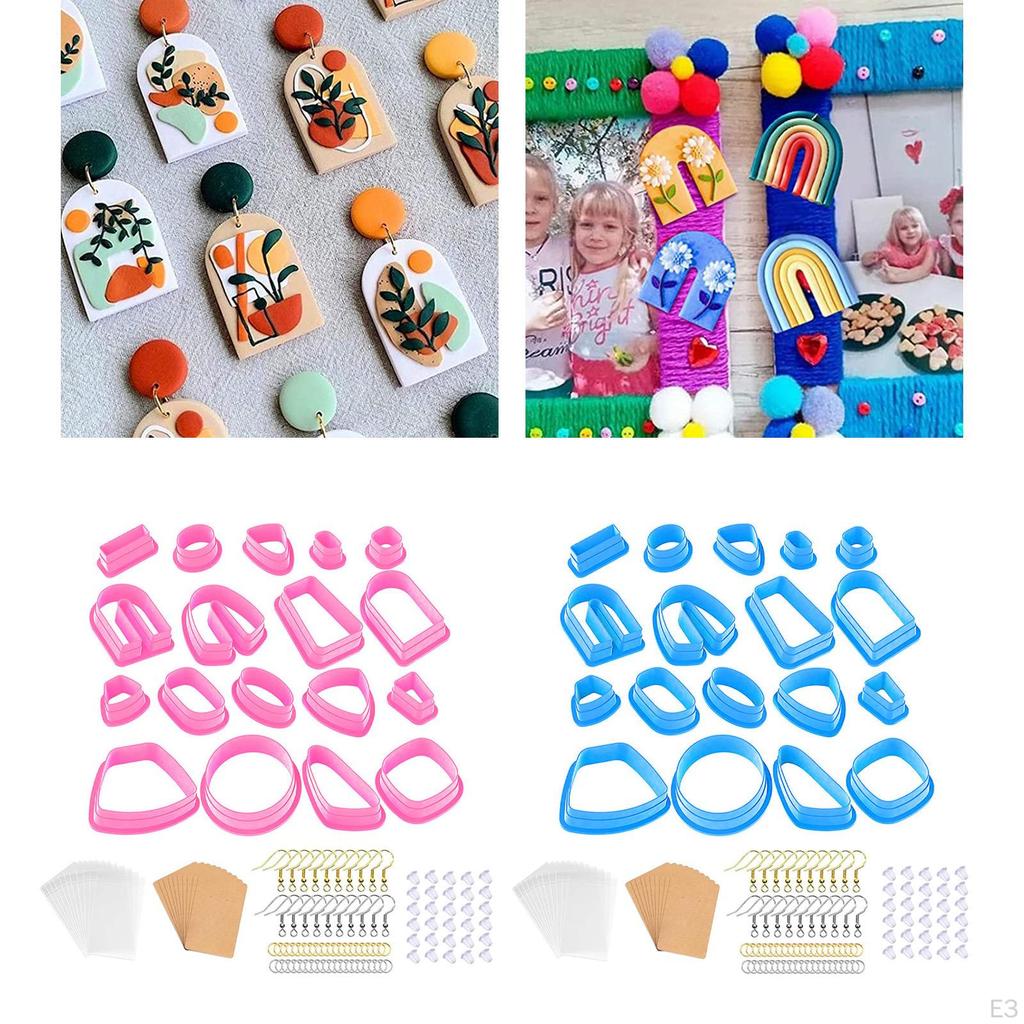 Earring Cutting DIY Craft with Cards, Hooks, Jump Rings Baking Moulds Art Supplies