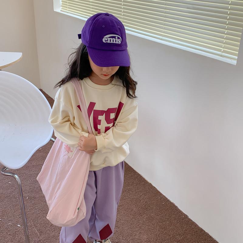 

Детские весенне-осенние свободные футболки с длинными рукавами и круглым вырезом с буквенным принтом для унисекс 110cm