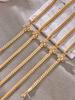 Stylish European & American Double Layer Zirconia Flower Necklace & Stainless Steel Bracelet Jewelry Set for Women