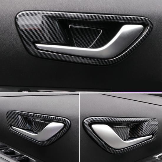 For Hyundai Santa Cruz -2026 Carbon Fiber Interior Door Handle Bowl Cover 4p