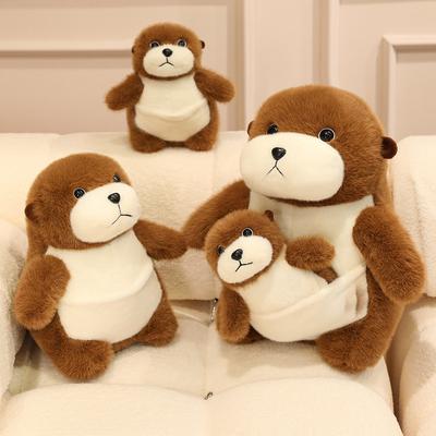 Niedliche simulierte Seeotter-Puppe Plüschtier Niedliche Biber-Puppe Kinderschlafkissen Geschenk Stoffpuppe