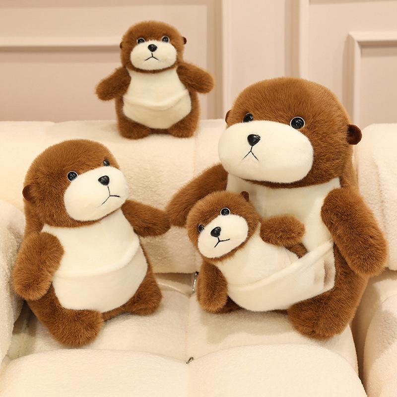 Cute Simulated Sea Otter Doll Plush Toy Cute Beaver Doll Children's Sleeping Pillow Gift Rag Doll
