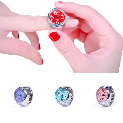 Ring Watches Unisex Lady Girl Steel Round Elastic Quartz Finger Ring Watches Couple Accessories