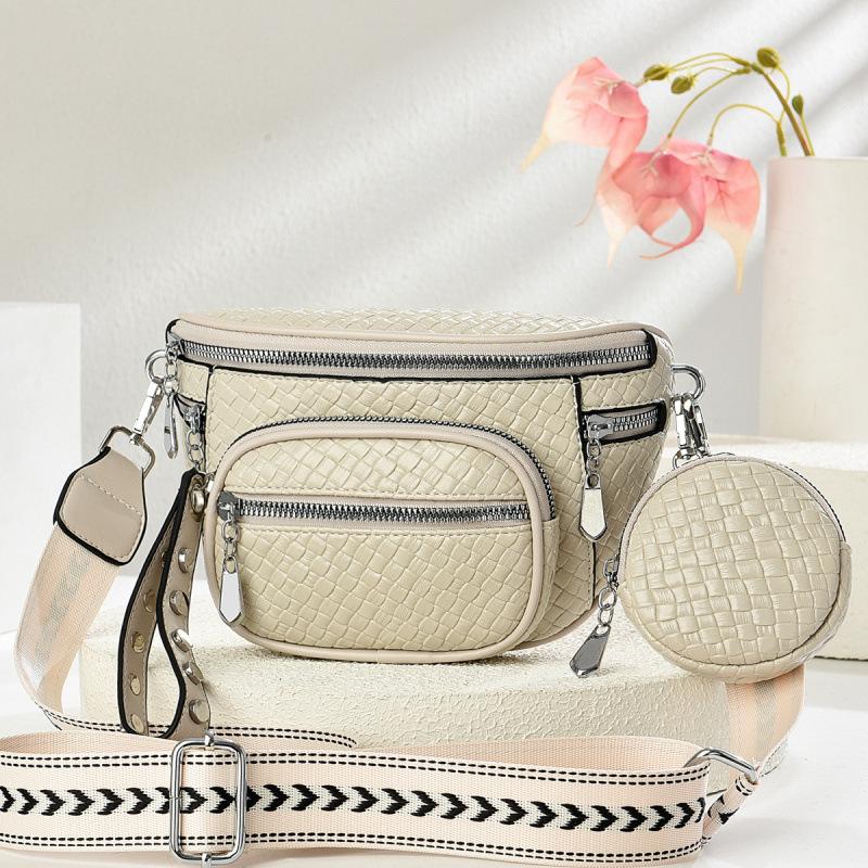 

Temperament texture messenger bag women s fashion niche design multi-pocket casual shoulder bag bags 21*16*8 серый