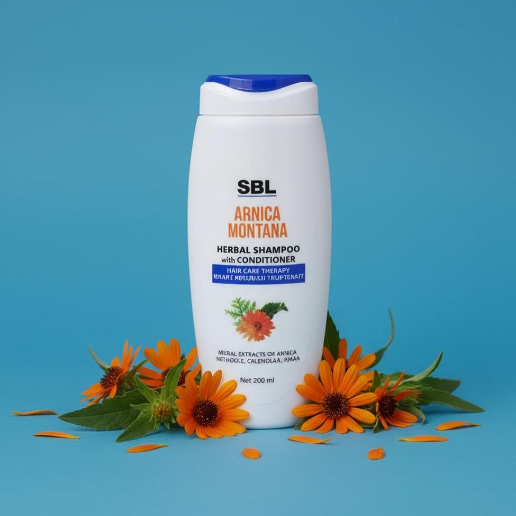 SBL Arnica Montana Herbal Shampoo With Conditioner 200 ml X Pack Of 2 Hair Care Cleanser For Smooth Manageable Hair