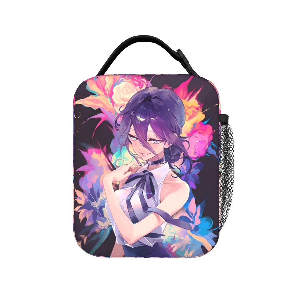 C-Chainsaws Man Reze Insulated Lunch Bag Thermal Bag Reusable,Meal Container Anime Manga Leakproof Lunch Box Tote  Outdoor