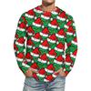 Men's Christmas Printed Imitation Cotton Long-sleeved Shirt
