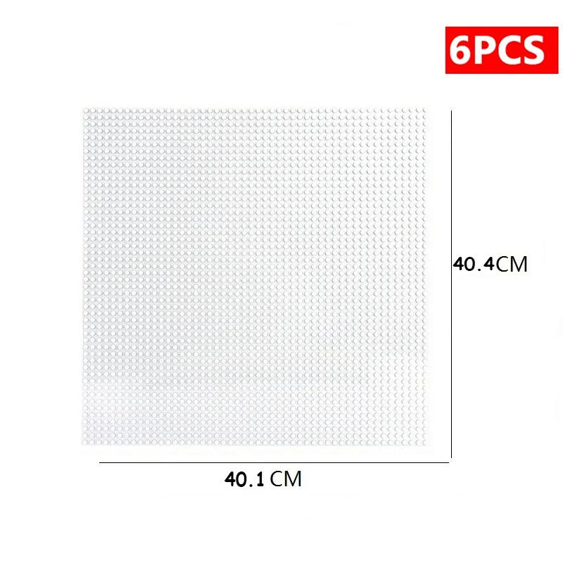 6PCS Classic Base Plates Blocks 32x32 32x16 50x50 Dots ABS Plastic Building BasePlates Bricks Assembly City Road MOC  City Toys