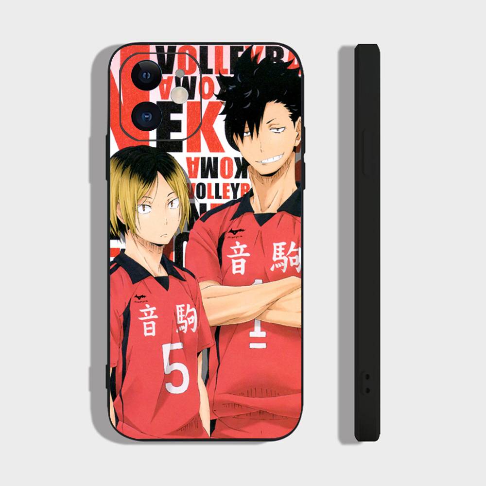Anime H-Haikyuu Nekoma Phone Case For IPhone 17 Air 16 15 14 13 Pro Max 11 12 Black Silicone Cover