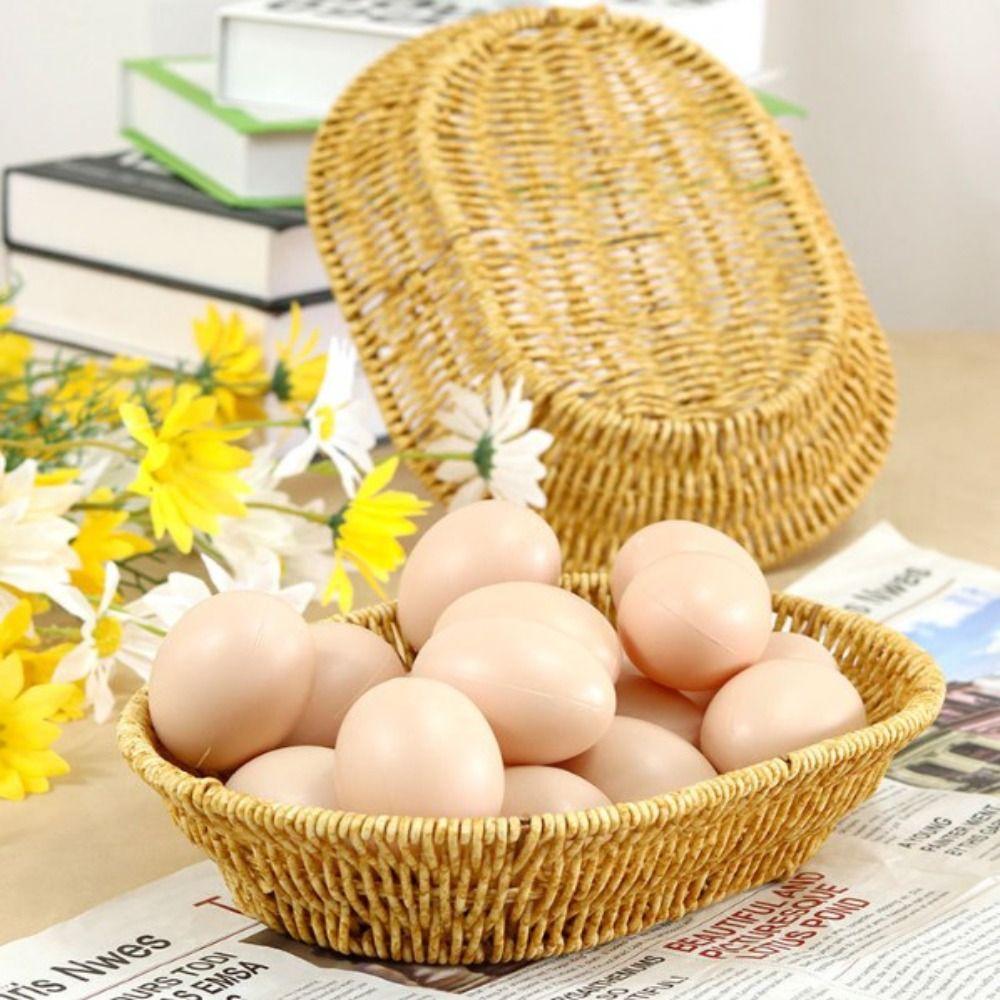 Household Rattan Woven Serving Baskets Cake Dim Sum Tray  Restaurant Serving Tabletop Display