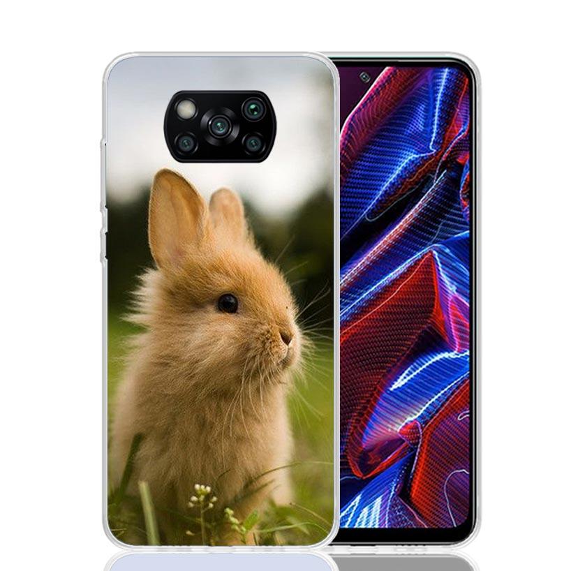

Cute Bunny Baby Rabbits Case Phone Cover for Xiaomi Redmi Note 10 9 9S 8 8T 7 5 Pro Mi 12T 11T 10T 9T 12 11 Lite A3 A2 Trend Fun Xiaomi Mi A3 (CC9E)