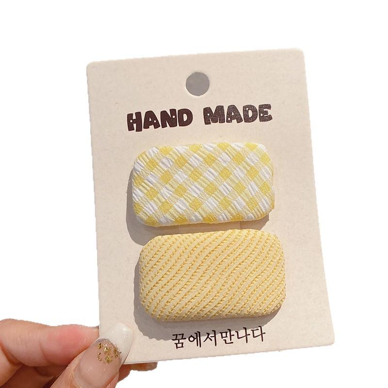 Korean Style Fabric Luxury Hair Clips - Gentle On Hair, Perfect for Girls' Bangs