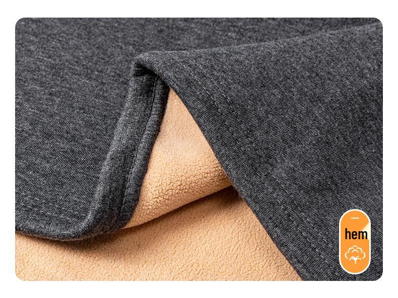 Pánská termální fleecem podšitá základní vrstva s kulatým výstřihem